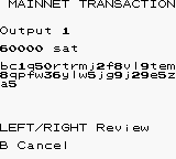 Recipient address and amount in the transaction review